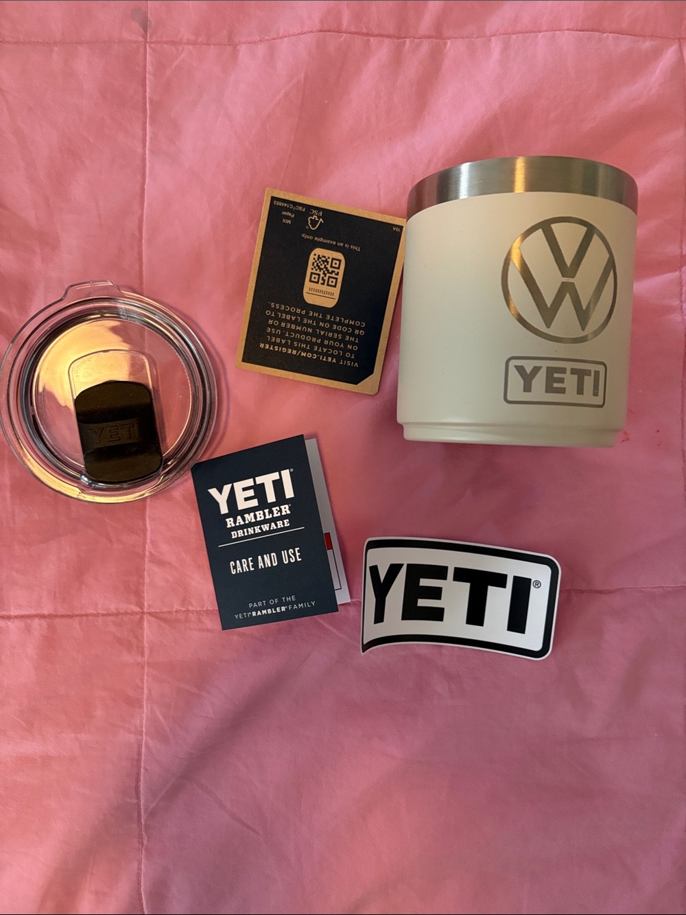 Volkswagen VW Yeti Tiguan car tumbler mug collab tan NEW
